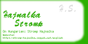 hajnalka stromp business card